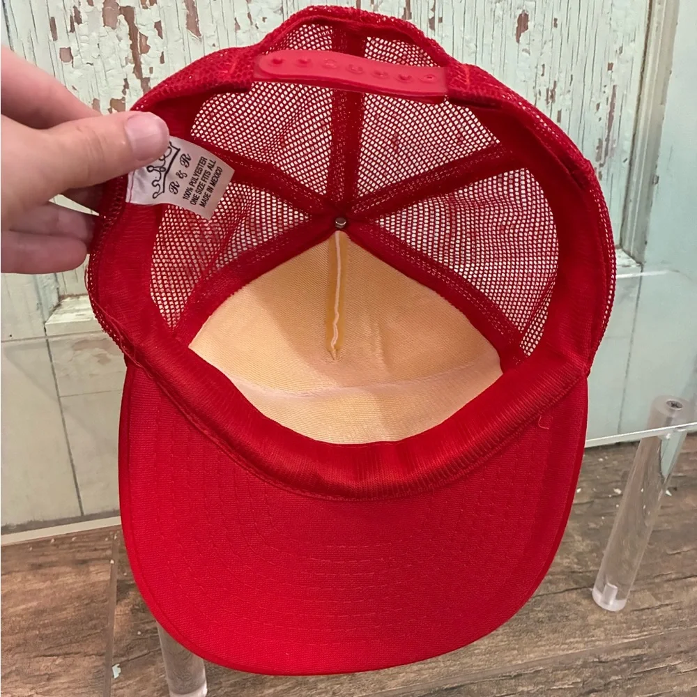 VTG men’s red & white not all men are fools some are bachelors snap back